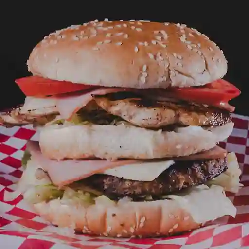 Hamburguesa Combinada Carne y Pollo