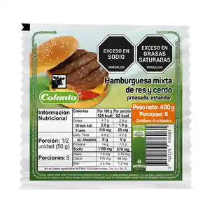 Colanta Hamburguesa Preasada