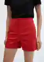 Short Malu5-H Rojo Talla 38 Mujer Mango