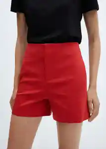 Short Malu5-H Rojo Talla 38 Mujer Mango