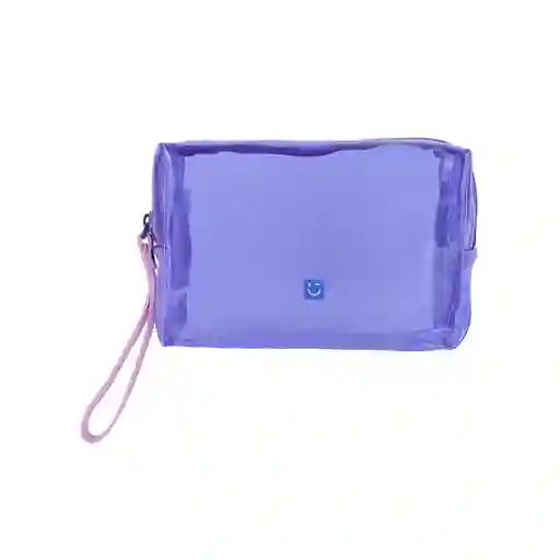 Cosmetiquera Miniso Serie Clear Plastic Morado Miniso