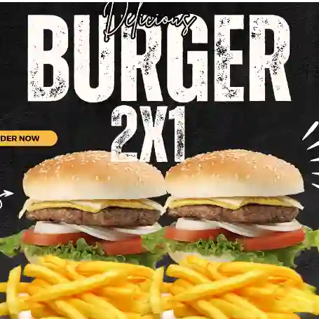 2x1 Hamburguesas Americanas + Papas