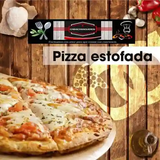 Pizza Estofada de Pollo y Champiñones