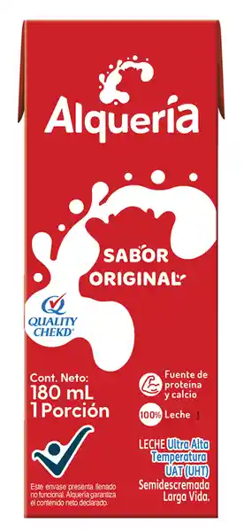 Leche Alqueria Leche Entera Sd Orig Trip Pers (180 Ml)