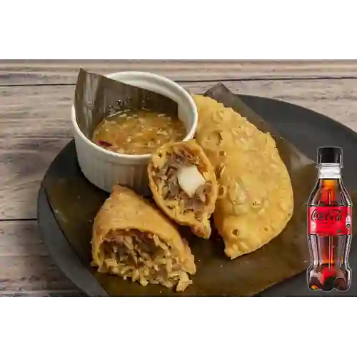 Combo Empanada D' Carne + Coca Cola Sin Azúcar 250ML