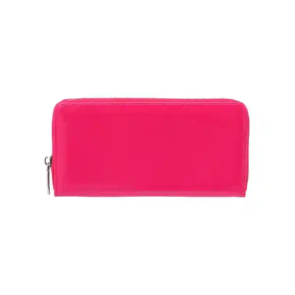 Cartera Larga Para Mujer Tipo Charol Rosa Miniso