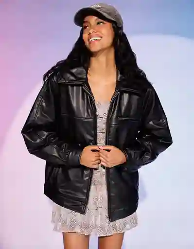 Chaqueta Mujer Negro Talla Medium 3757001 American Eagle