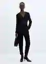 Enterizo Mono Taitai Negro Talla XS Mujer Mango