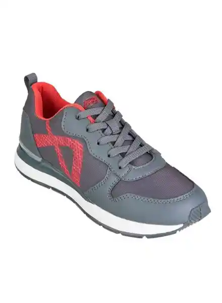 Aeroflex Zapatos Jogger Deportivo Mujer Gris y Fucsia Talla 37