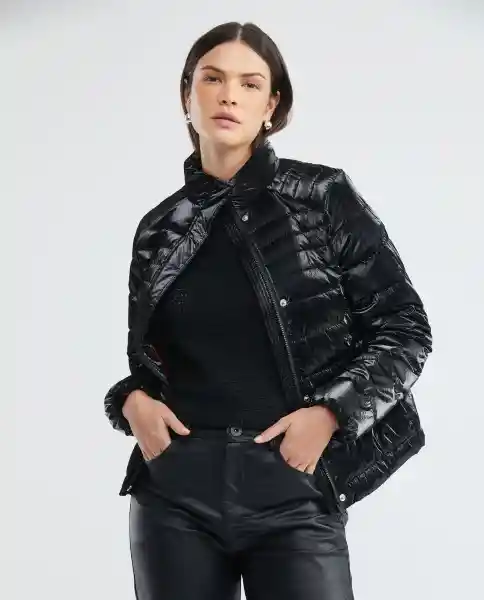 Chaqueta Quilted Degraded Negro Sombrío Ultraoscuro Talla S Mujer Chevignon