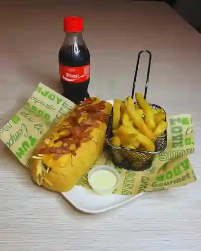 Perra Bacon Artesanal Al Carbón Papas Coca-Cola