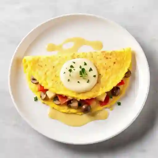 Omelette de pavo ahumado + cookie jam