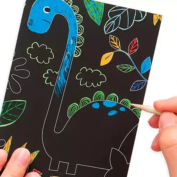 Ooly Kit de Arte Mini Scratch Dino