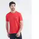 Camiseta Básica Cuello Hombre u Rojo Talla L Chevignon