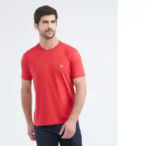 Camiseta Básica Cuello Hombre u Rojo Talla L Chevignon