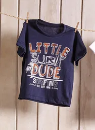 Camiseta Para Niño Bebé Azul Talla 2