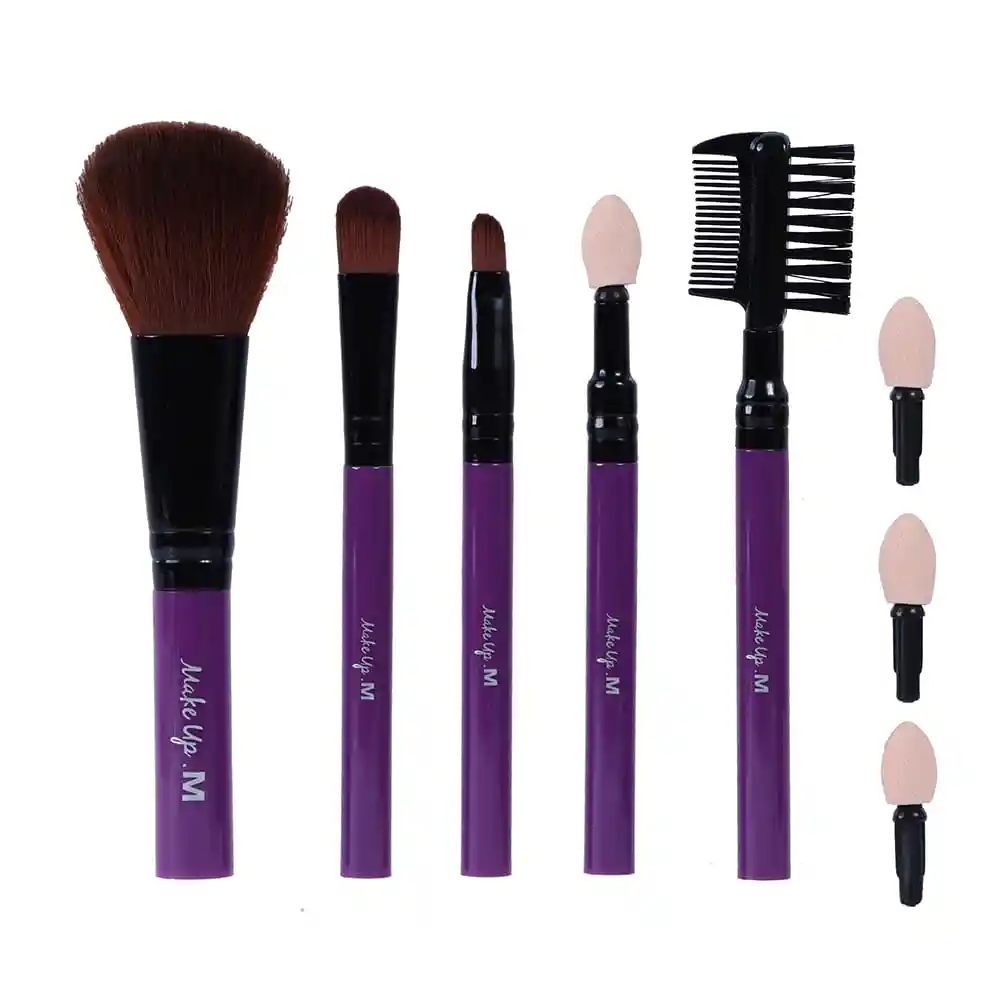 Brocha de Maquillaje con Puntas Morado Miniso