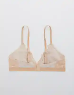 American Eagle Bralette Embroidery Triangle Cf Ring Nude S 3160