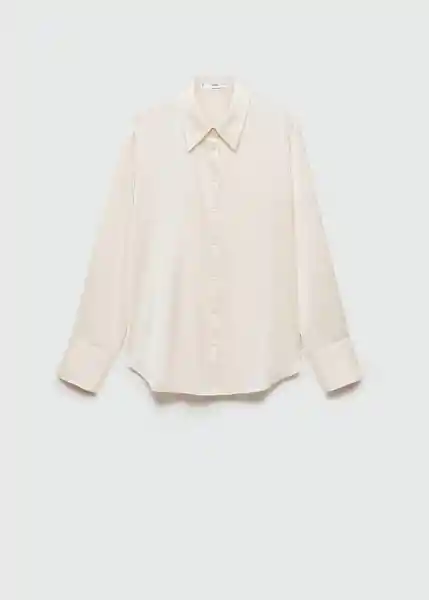 Camisa Ideale Offwhite Talla S Mujer Mango