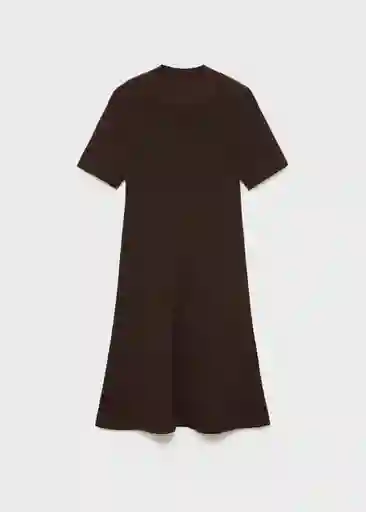 Vestido Seseta Chocolate Talla XS Mujer Mango