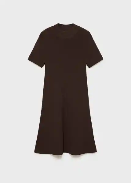 Vestido Seseta Chocolate Talla XS Mujer Mango