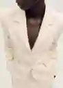 Blazer Americana Turnip Crudo Talla S Mujer Mango