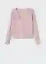 Camiseta Luna Rosa Pastel Talla S Mujer Mango