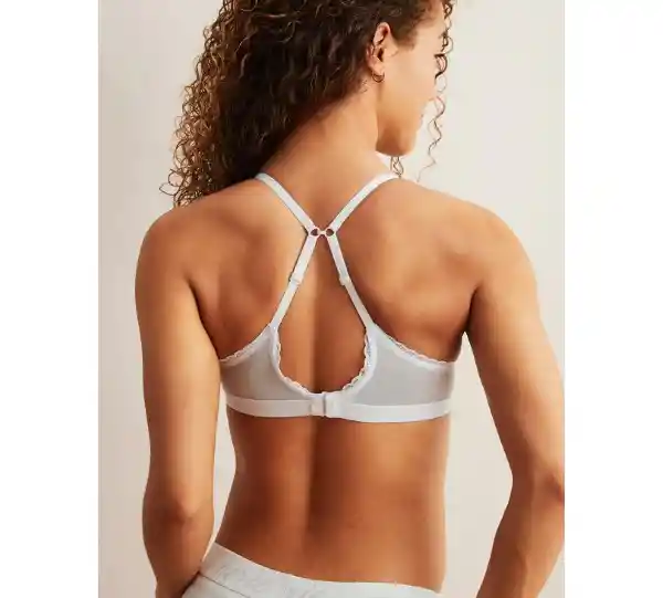 American Eagle Brasier Escotado Efecto Push up Blanco Talla 34 C