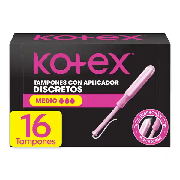 Tampón Kotex Medio Con Aplicador 16 Und
