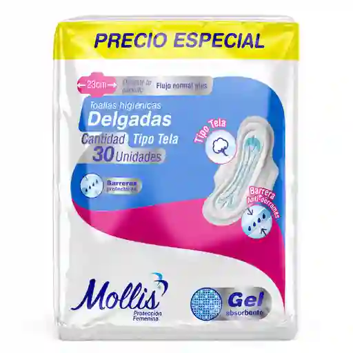 Mollis Toalla Higiénica Delgada