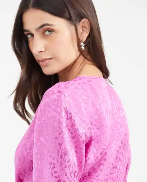 Camisa Kimono Blouse Femenino Morado Talla L Chevignon