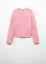 Jersey Piqueton Rosa Talla L Mujer Mango