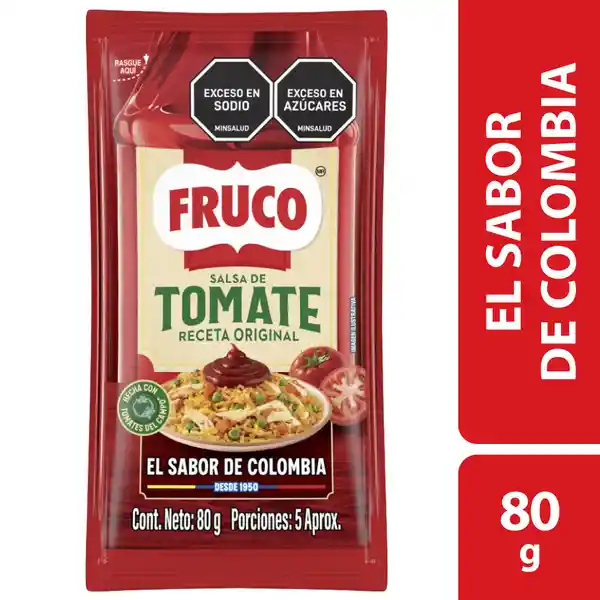 Salsa de Tomate Fruco sachet 80G x 12unidades