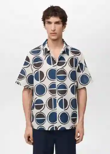 Camisa Begur Blanco Talla S Hombre Mango