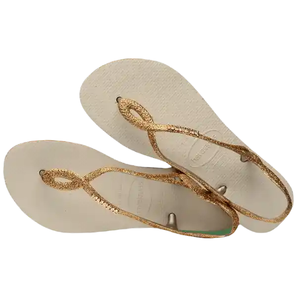 Sandalias Luna Sparkle Beige Talla 36 4148065 Havaianas