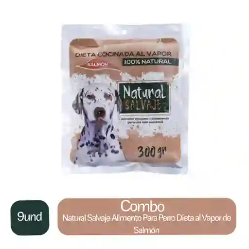 9 x Natural Salvaje Alimento Para Perro Dieta al Vapor de Salmon