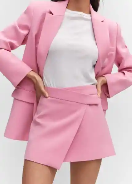 Falda Hadid Fucsia Talla S Mujer Mango