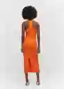 Vestido Lia Naranja Talla M Mujer Mango