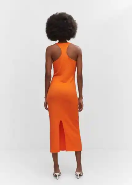 Vestido Lia Naranja Talla M Mujer Mango