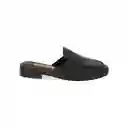 Zapatos Zuecos Plano Carlye Negro Talla 35