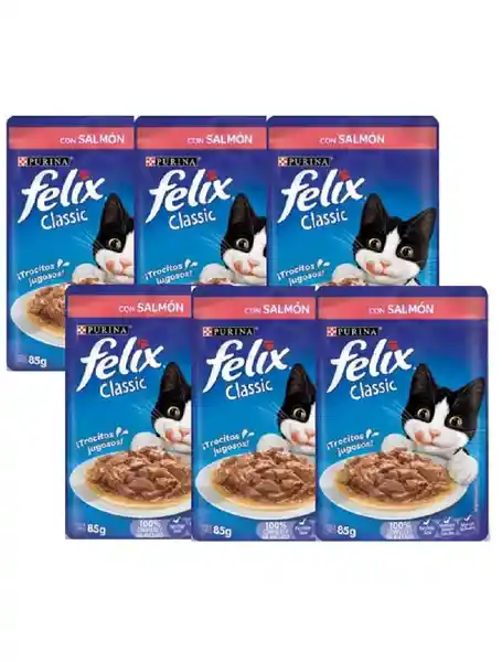 Felix Alimento Para Gato Pouch Con Salmón 510 g