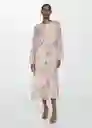 Vestido Daphne-a Rosa Pastel Talla S Mujer Mango