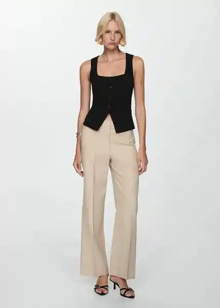 Pantalón Karibi 7-A Arena Talla 42 Mujer Mango