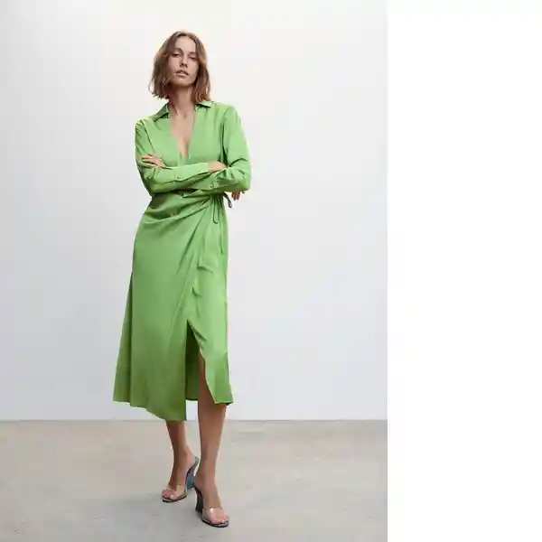 Vestido Colette Verde Talla 18 Mujer Mango