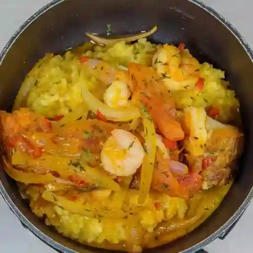 Risotto Al Ají Amarillo y Pescado