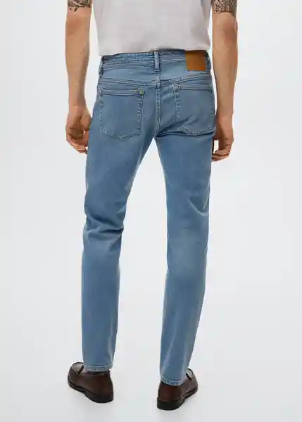 Pantalón Jean Jan Tejano Claro Talla 42 Hombre Mango