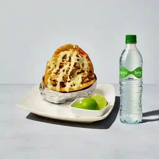 Combo Arepa Mixta + Agua Brisa con Gas X600ml