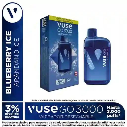 Vuse Go 3000 Blueberry Ice 34mg