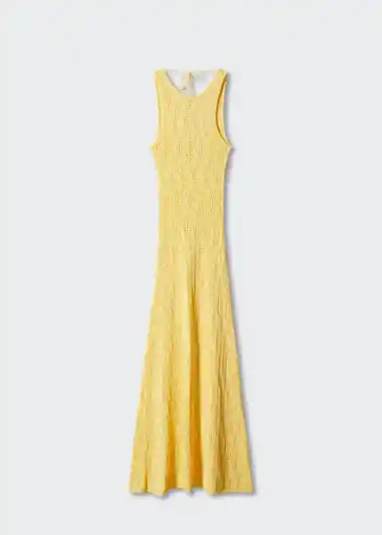 Vestido Leen Amarillo Talla M Mujer Mango