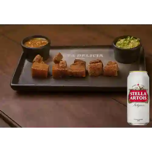 Combo Chicharrón + Stella Artois